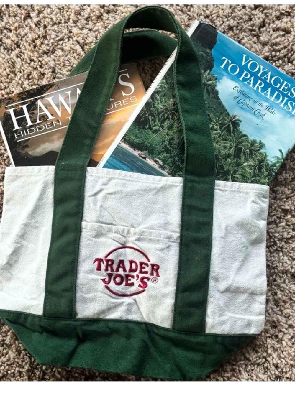 Green & White TJ’s Mini Tote Bag